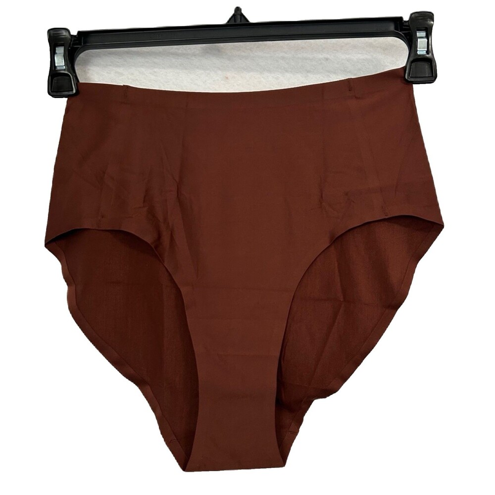 Shapermint Essentials Seamless Stretch Mid Waist Brief Women S Maroon Comfy NWT
